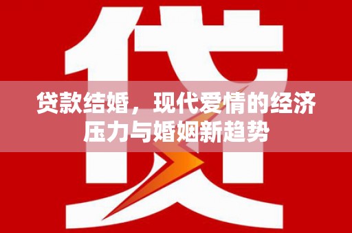 滨州贷款结婚，现代爱情的经济压力与婚姻新趋势