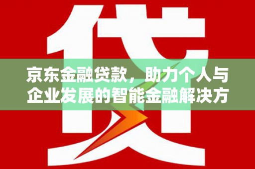 滨州京东金融贷款，助力个人与企业发展的智能金融解决方案
