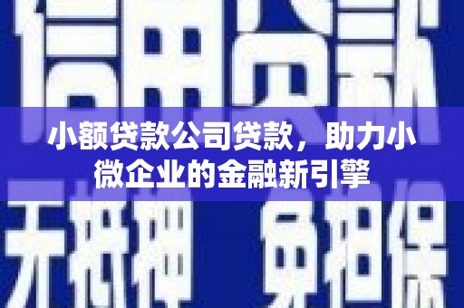 滨州小额贷款公司贷款，助力小微企业的金融新引擎