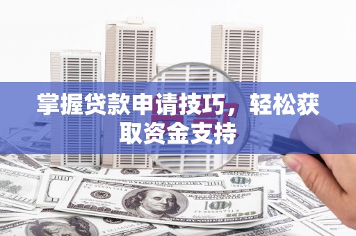 滨州掌握贷款申请技巧，轻松获取资金支持