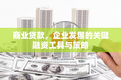 滨州商业贷款，企业发展的关键融资工具与策略