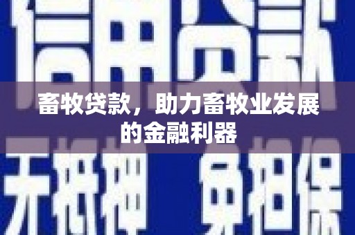 滨州畜牧贷款，助力畜牧业发展的金融利器