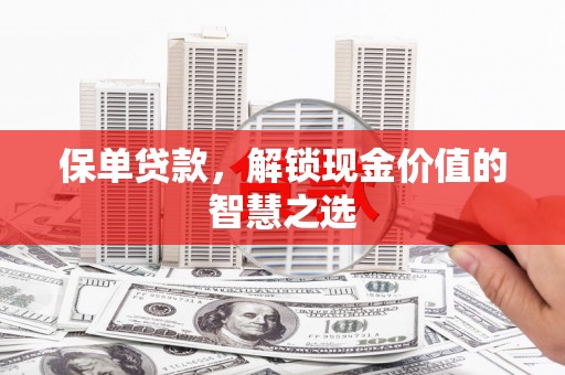 滨州保单贷款，解锁现金价值的智慧之选