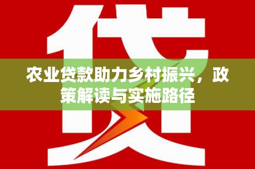 滨州农业贷款助力乡村振兴，政策解读与实施路径