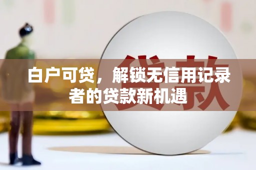 滨州白户可贷，解锁无信用记录者的贷款新机遇