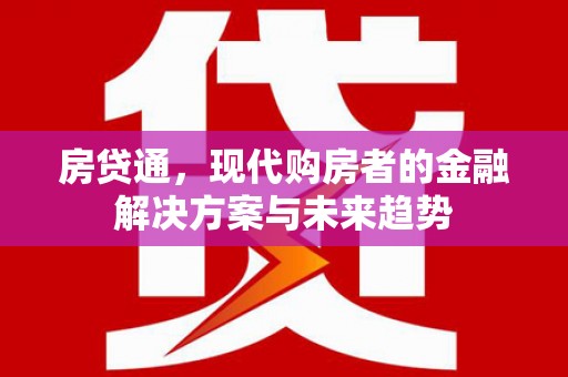 滨州房贷通，现代购房者的金融解决方案与未来趋势