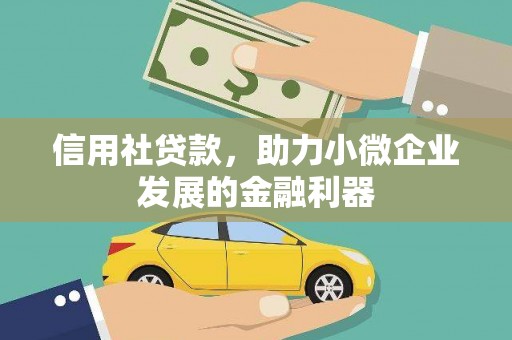 滨州信用社贷款，助力小微企业发展的金融利器
