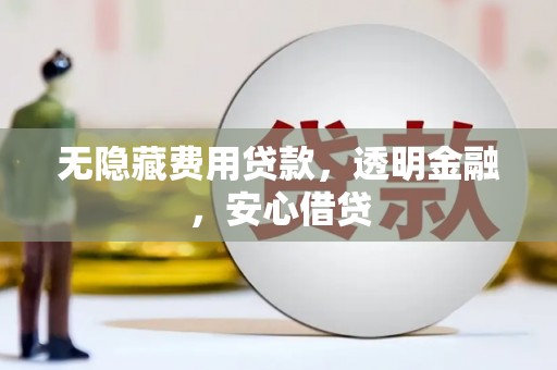 滨州无隐藏费用贷款，透明金融，安心借贷