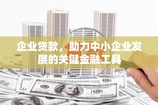 滨州企业贷款，助力中小企业发展的关键金融工具
