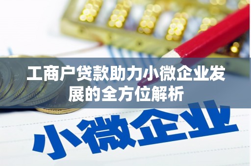 滨州工商户贷款助力小微企业发展的全方位解析