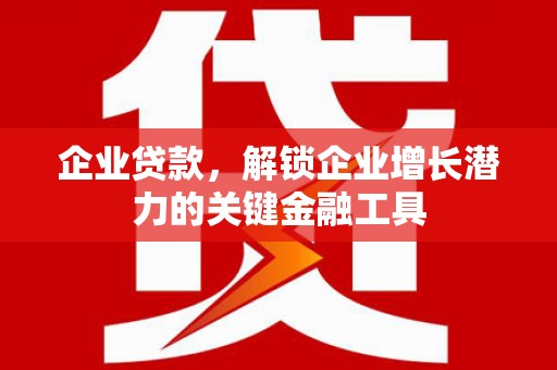 滨州企业贷款，解锁企业增长潜力的关键金融工具