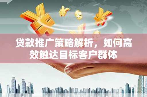 滨州贷款推广策略解析，如何高效触达目标客户群体