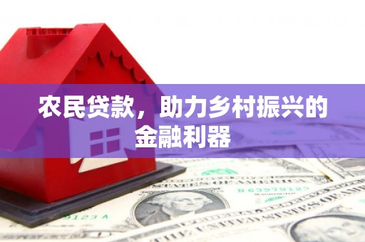 滨州农民贷款，助力乡村振兴的金融利器