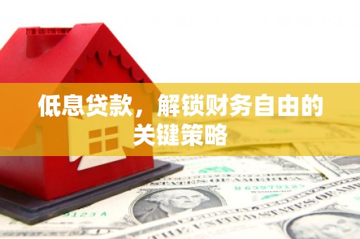 滨州低息贷款，解锁财务自由的关键策略