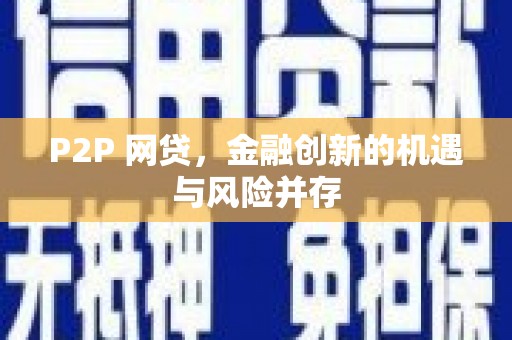 滨州P2P 网贷，金融创新的机遇与风险并存
