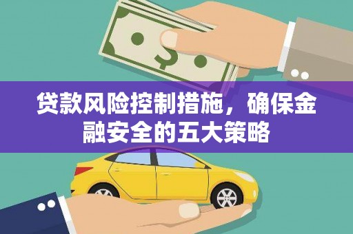 滨州贷款风险控制措施，确保金融安全的五大策略