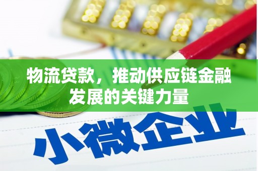 滨州物流贷款，推动供应链金融发展的关键力量