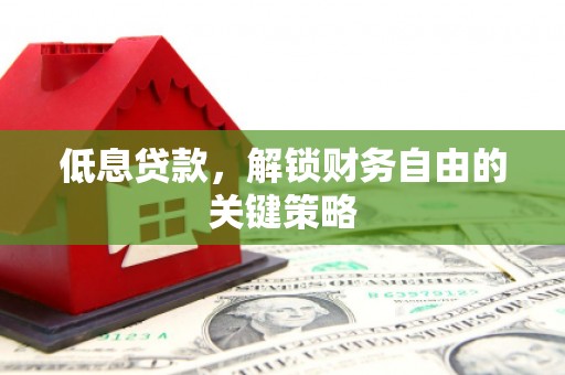 滨州低息贷款，解锁财务自由的关键策略