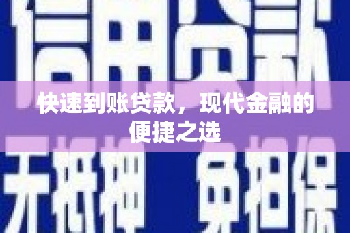滨州快速到账贷款，现代金融的便捷之选