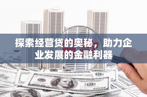 滨州探索经营贷的奥秘，助力企业发展的金融利器