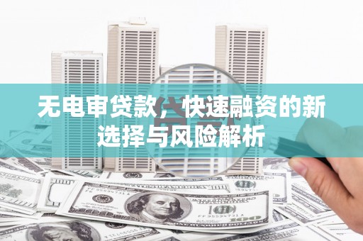 滨州无电审贷款，快速融资的新选择与风险解析