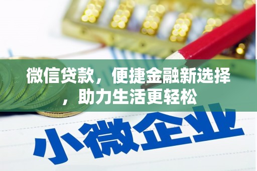 滨州微信贷款，便捷金融新选择，助力生活更轻松