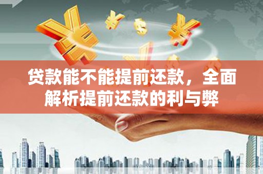 滨州贷款能不能提前还款，全面解析提前还款的利与弊