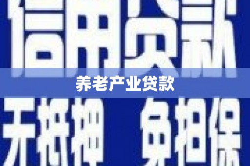 滨州养老产业贷款