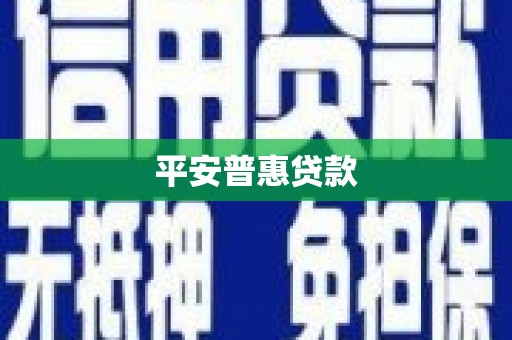 滨州平安普惠贷款