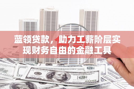 滨州蓝领贷款，助力工薪阶层实现财务自由的金融工具