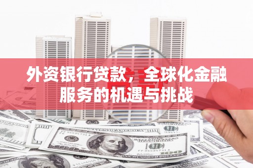 滨州外资银行贷款，全球化金融服务的机遇与挑战