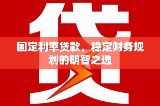 滨州固定利率贷款，稳定财务规划的明智之选