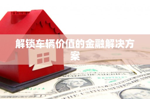 滨州解锁车辆价值的金融解决方案