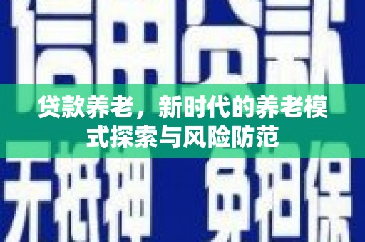滨州贷款养老，新时代的养老模式探索与风险防范