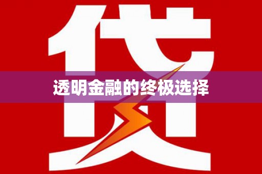 滨州透明金融的终极选择