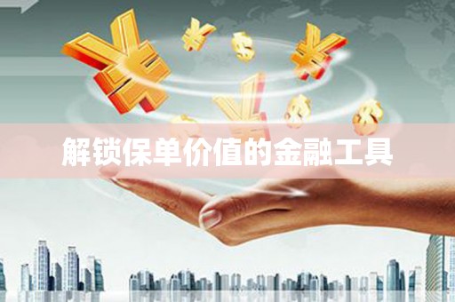 滨州解锁保单价值的金融工具